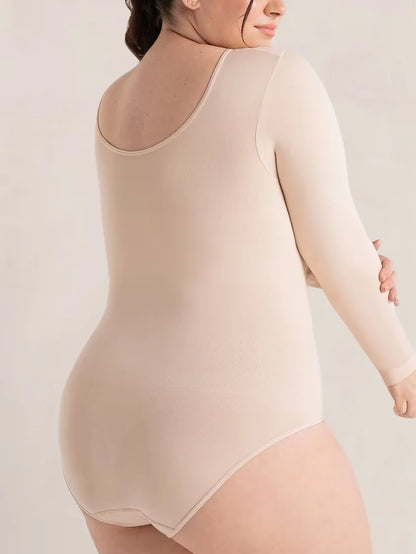 Shapewear-body med lång ärm